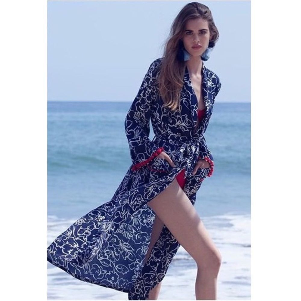 MISA Los Angeles Malini Floral Kimono Duster Robe